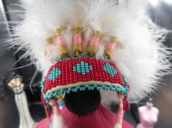 native doll bonnet front beads